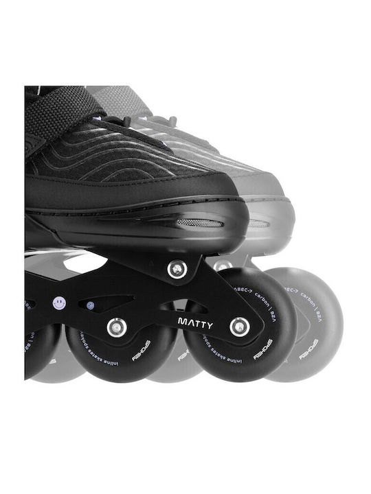Spokey Skates Inline Αυξομειούμενα Rollers Μαύρα Ενηλίκων