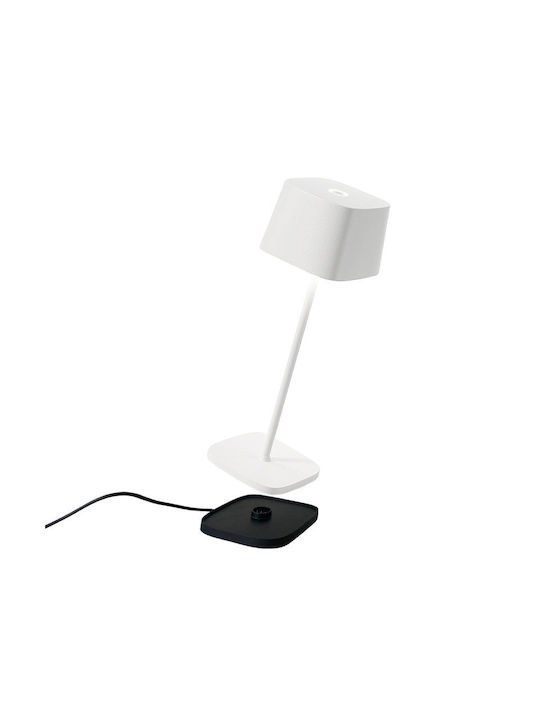 Zafferano Table Lamp LED with Green Shade and Base