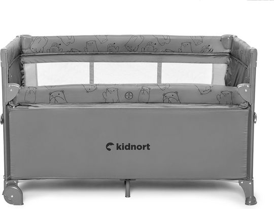 Kidnort Babybett 2 Ebenen Mit Matratze Grau 78.5x128cm