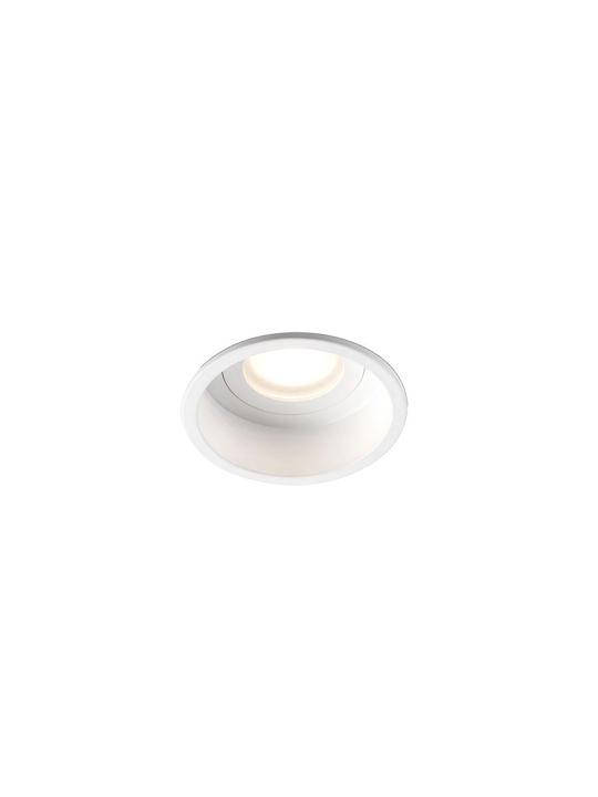 Faro Barcelona Rotund Metalic Spot Încorporat cu Soclu GU10 Alb 8.9x8.9cm. 1buc