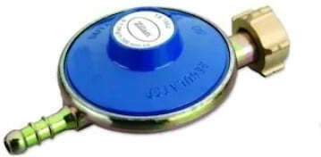 Gas Cylinder Regulator Foxmag24 Metal Body 30mbar Output Pressure Easy To Use Modern Design Ideal All Stoves Blue