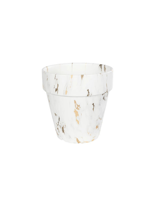 GloboStar Ceramic White Flower Pot 20x20x21cm