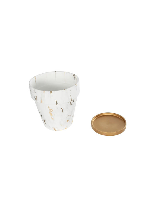 GloboStar Ceramic White Flower Pot 20x20x21cm