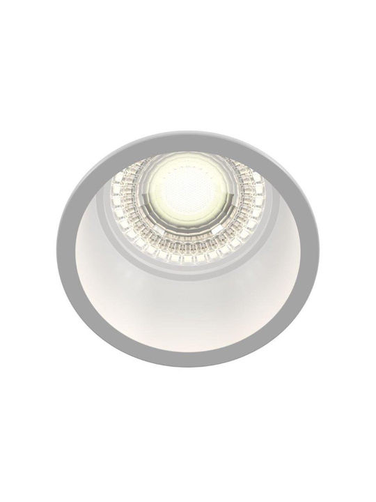 Maytoni Round Metallic Recessed Spot with Socket GU10 White 6.8x6.8cm. 1pcs