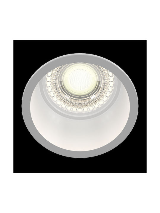 Maytoni Round Metallic Recessed Spot with Socket GU10 White 6.8x6.8cm. 1pcs