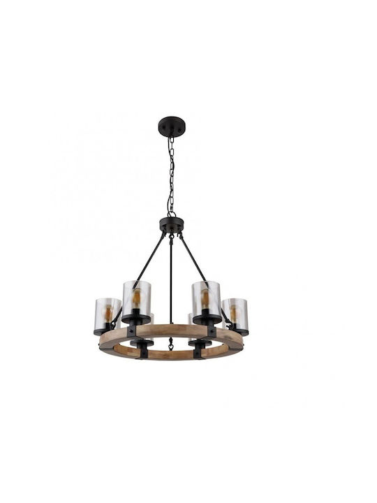 Globo Lighting Chandelier 6xE27 Black 15555-6H