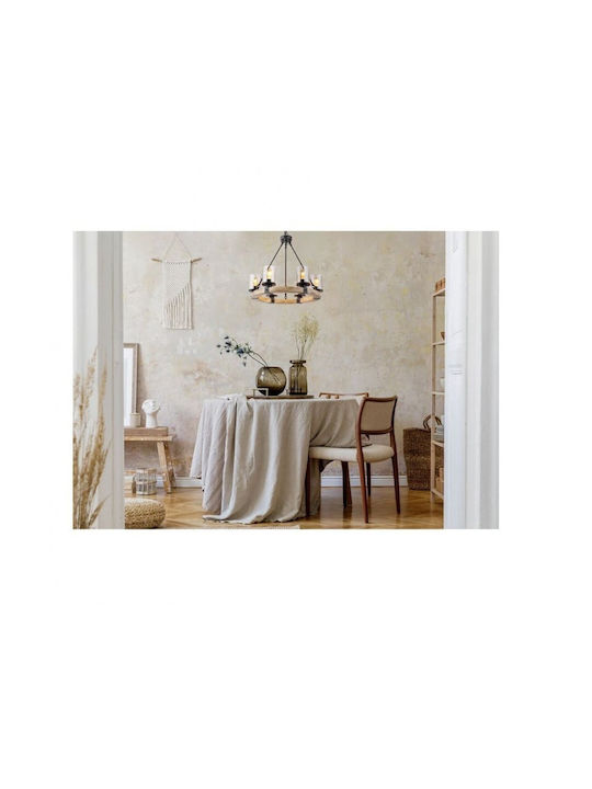 Globo Lighting Chandelier 6xE27 Black 15555-6H