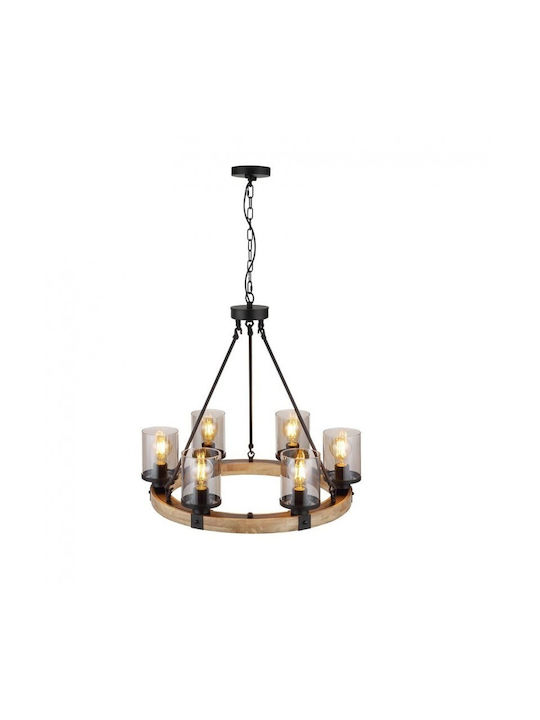 Globo Lighting Chandelier 6xE27 Black 15555-6H