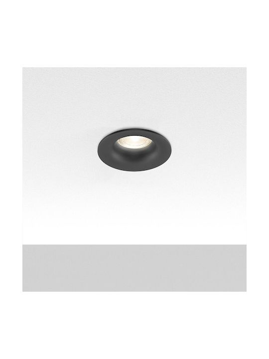 Braytron Round Metallic Recessed Spot with Socket GU10 Black 8.3x8.3cm. 1pcs