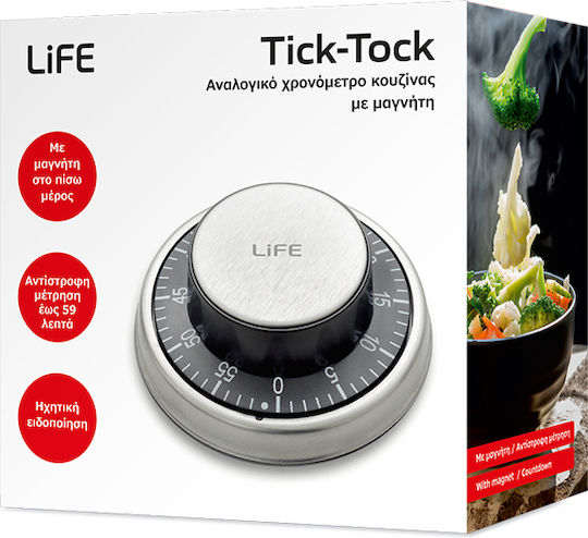 Life Analog Cronometru de bucătărie Tick Tock Cronometru de bucătărie