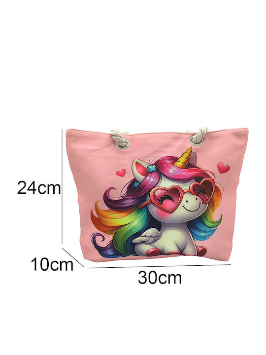 Gift-Me Παιδική Τσάντα Θαλάσσης Ροζ 30x24x24εκ.