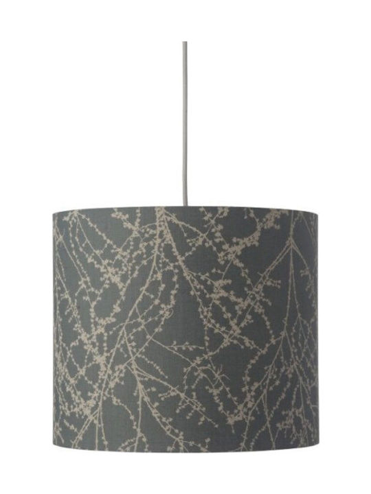 Lampshade 1xe27 Grey-Silver Branches Linen Branches Sh101020-c Ebb&flow Sh101020-c Grey