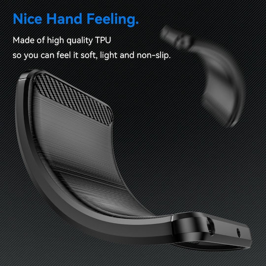 Carbon Fiber Back Cover Black (Honor X8a)