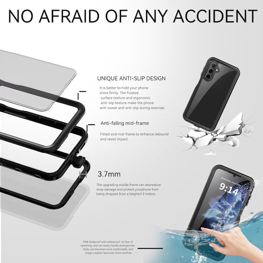 Carcasă impermeabilă Redpepper IP68 Samsung Galaxy A16 4G 5G Negru