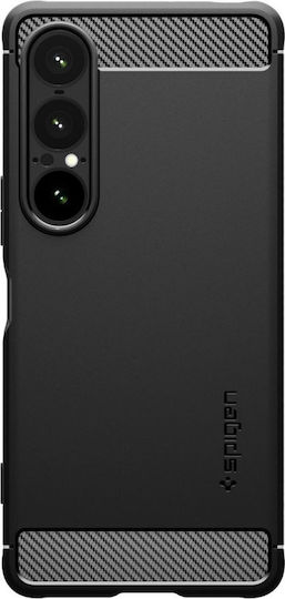 Spigen Rugged Armor Umschlag Rückseite Silikon 2mm Schwarz (Xperia 1)