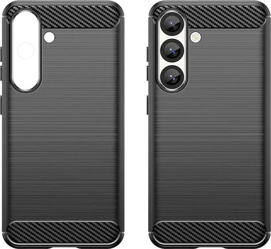 Hurtel Carbon Back Cover Silicone Black (Poco X7 Pro)