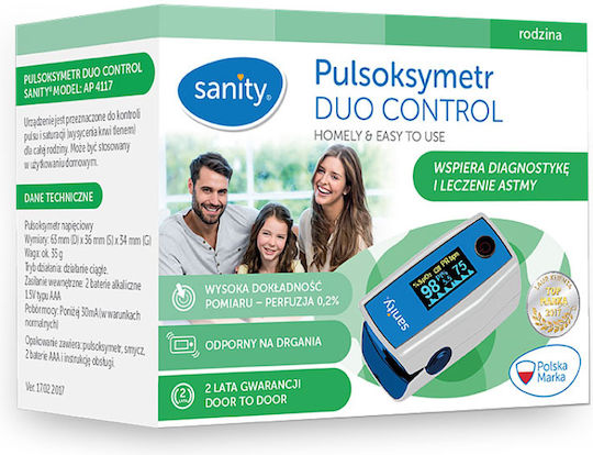 Sanity Pulsoximeter Fingerspitze Für Kinder Blau