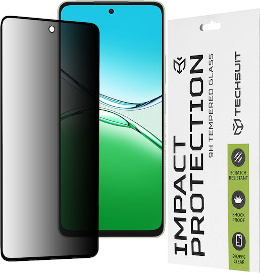 Techsuit Full Glue Privacy Full Face Tempered Glass Μαύρο (Oppo A5 Pro)
