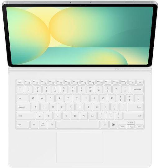 Samsung Flip Cover Dauerhafte mit Tastatur Weiße (Galaxy Tab S10 FE+)