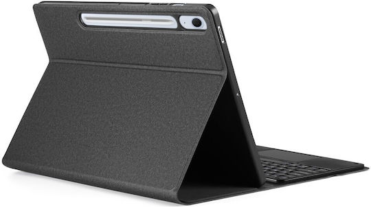 Dux Ducis Touchpad Flip Cover με Πληκτρολόγιο στα Αγγλικά US Μαύρη (Galaxy Tab S7)