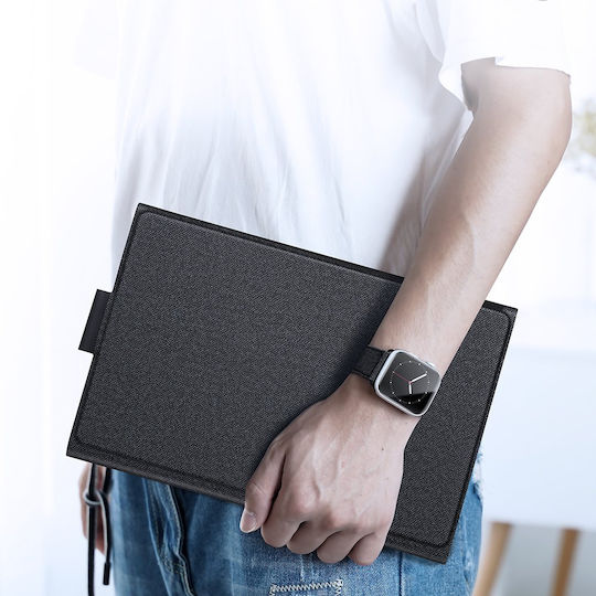 Dux Ducis Touchpad Flip Cover με Πληκτρολόγιο στα Αγγλικά US Μαύρη (Galaxy Tab S7)