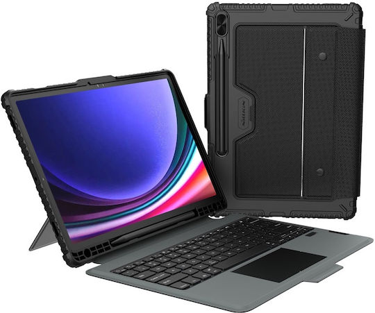 Nillkin Bumper Combo Flip Cover με Πληκτρολόγιο στα Αγγλικά US Μαύρη (Samsung TAB S9+)