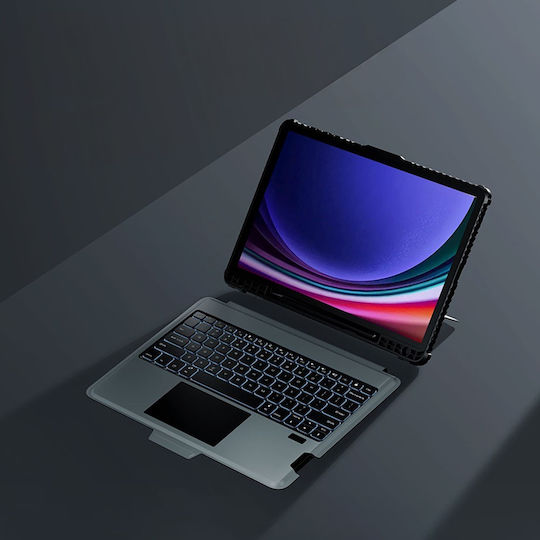 Nillkin Bumper Combo Flip Cover με Πληκτρολόγιο στα Αγγλικά US Μαύρη (Samsung TAB S9+)