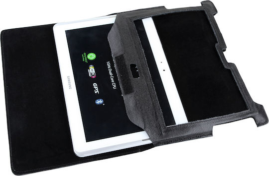 Quer Flip Cover Din Piele Neagră (SAMSUNG GALAXY TAB P5100)