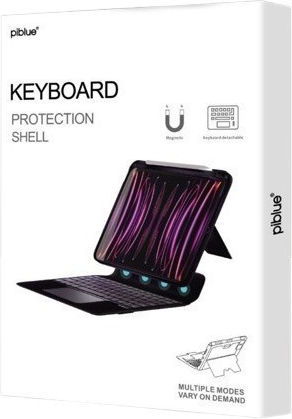 Piblue Flip Cover cu Tastatură Negra (iPad Pro 2022 12.9'')