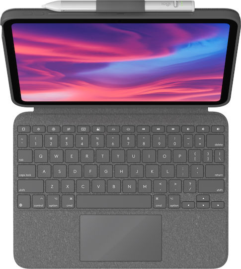 Logitech Combo Touch Flip Cover with Keyboard in German Gray iPad 2022 10.9''
