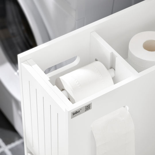 SoBuy Bathroom Cabinet L60xW20xH75cm White