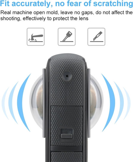 Puluz Protective Cover Lentilă Protecție lentilă pentru Insta360 One X2 - Negru