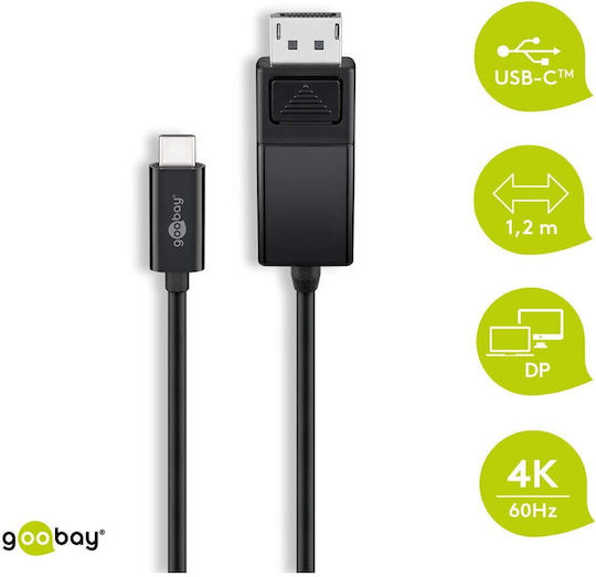 Goobay Video Cable USB-C Male - DisplayPort Black 1.2m 79295