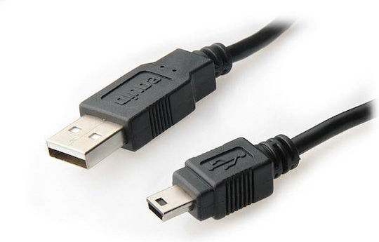 Equip USB 2.0 Кабел USB-A мъжки - мини USB-A мъжки Черен 1.8м 128521