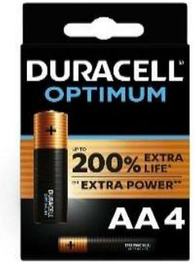 Duracell 4 Pack Alkaline Batteries AAA Optimum 200 1.5V
