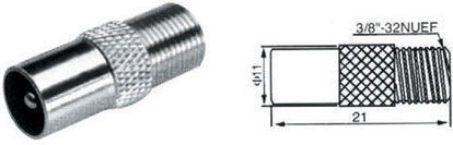 Adapter TV Male - Female Silver - Dm-0460 - 134276
