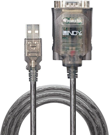 Lindy Cable RS232 9-pin male to USB-A 1.1m (42686) 1pcs