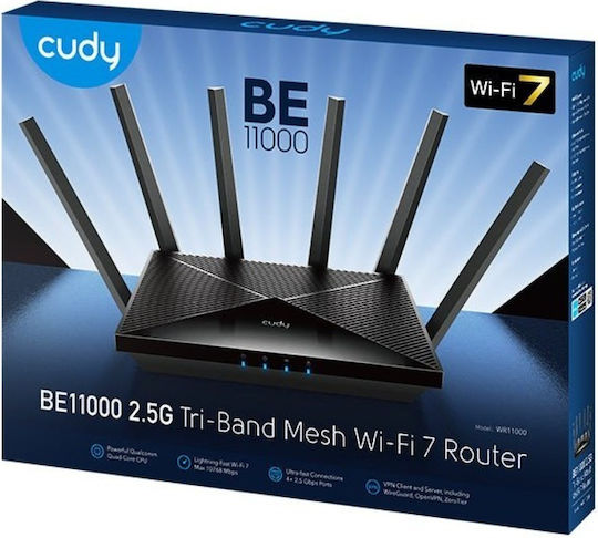 Cudy WR6500H v1 Wireless Router Wi‑Fi 7 with 4 2.5 Gigabit Ports