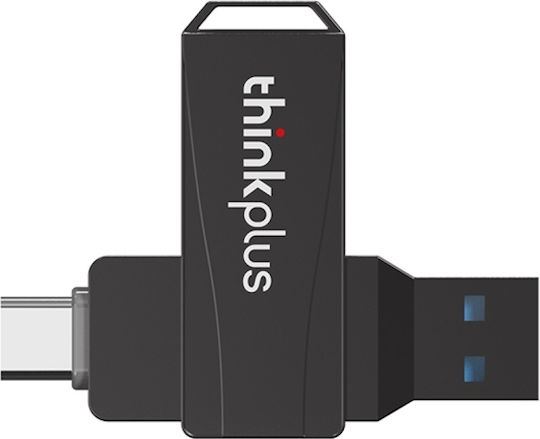 Lenovo Thinkplus MU252 64GB USB 3.1 Stick cu conexiune USB-A & USB-C Negru