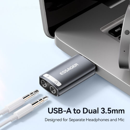 ESSAGER Externă USB Carte de sunet