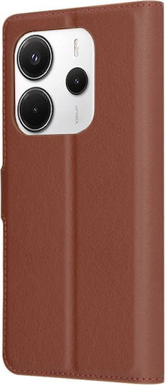 Книга Кожа Кафяв (Redmi Note 14)