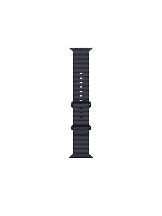 Apple Ocean Band Λουράκι Σιλικόνης Navy - Black Titanium Finish (Apple Watch 44/45/46mm/Ultra 49mm)