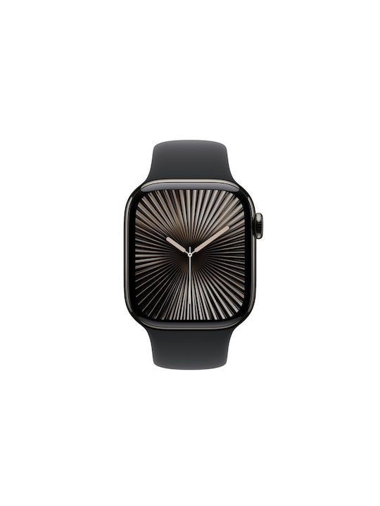 Apple Sport Band 42mm M/L Curea Silicon cu Pin Negru (Apple Watch Seria 4, 5, 6, 7, SE)