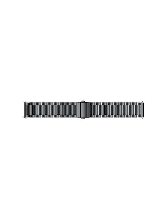 Stainless Steel Black Λουράκι Ανοξείδωτο Ατσάλι Μαύρο (Stratos Plus)