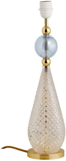 Table Lamp Base 1xe27 Crystal Checkered 47cm Gold Metal Smykke Ebb&flow Ba101152 Burgundy