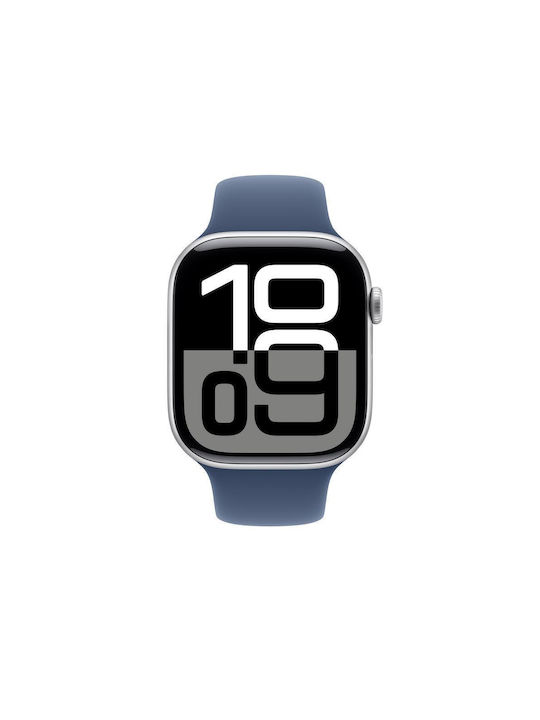 Apple Sport Band 46mm S/M Λουράκι Σιλικόνης με Pin Denim (Apple Watch 44, 45, 46, 49mm)