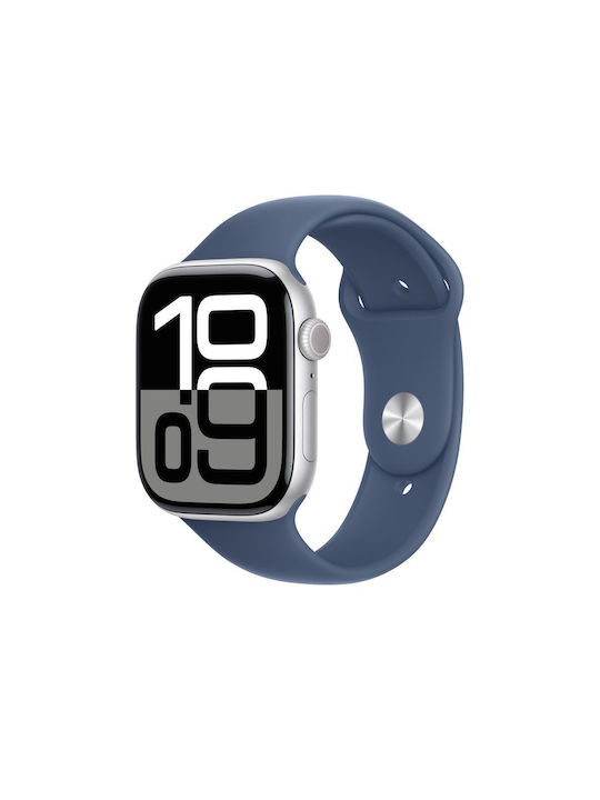 Apple Sport Band 46mm S/M Λουράκι Σιλικόνης με Pin Denim (Apple Watch 44, 45, 46, 49mm)