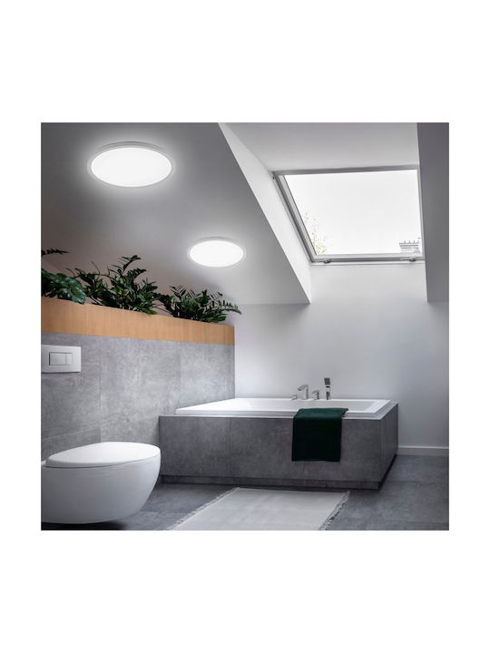 TK Lighting Plafonieră de Tavan Baie Turcoaz cu LED Integrat