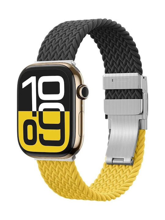 Комплект 2 Amazingthing Blend Каишки Apple Watch 45 46 49mm Жълто-черно/черно