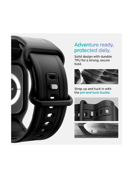 Spigen Vault Pro Silikonhülle in Schwarz Farbe für Apple Watch 46 mm